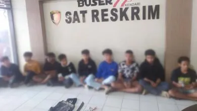 Polisi Tangkap Gerombolan Geng Motor Usai Serang Warga Punggolaka Kendari