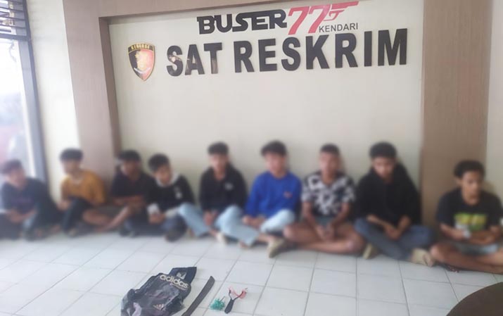 Polisi Tangkap Gerombolan Geng Motor Usai Serang Warga Punggolaka Kendari