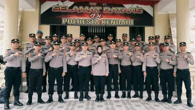 Sebelum Dilantik, Puluhan Serdik Sekolah Inspektur Polisi Gelar Latja di Polresta Kendari