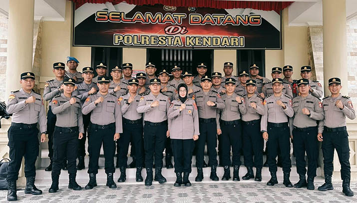 Sebelum Dilantik, Puluhan Serdik Sekolah Inspektur Polisi Gelar Latja di Polresta Kendari