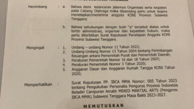 IBCA MMA Resmi Jadi Cabor di Bawah Naungan KONI Sultra