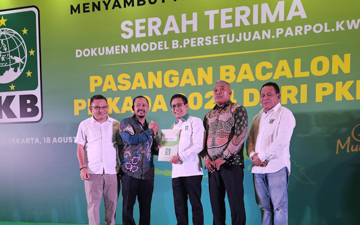 PKB Serahkan B1-KWK ke Azhari-Adam di Buteng dan Burhanuddin-Ahmad Yani di Bombana