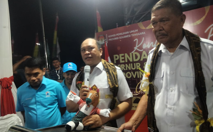 Ruksamin dan Syafei Jadi Balon Gubernur Sultra Terakhir yang Daftar di KPU