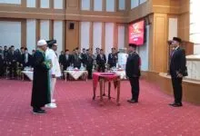 Pj Bupati Konawe dan Kolaka Resmi Dilantik, Andap Pesan Kawal Pilkada Serentak 2024