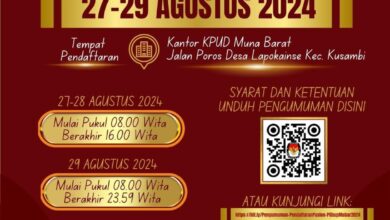 Pendaftaran Pasangan Calon Bupati dan Wakil Bupati Muna Barat 2024