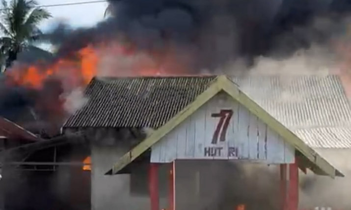 Dua Unit Rumah di Napabalano Muna Ludes Terbakar