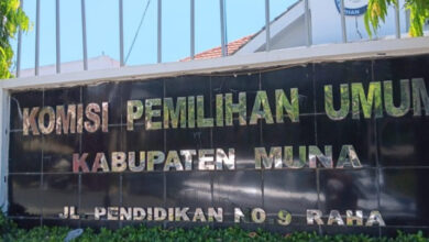 Kantor KPU Kabupaten Muna. Foto: Istimewa.