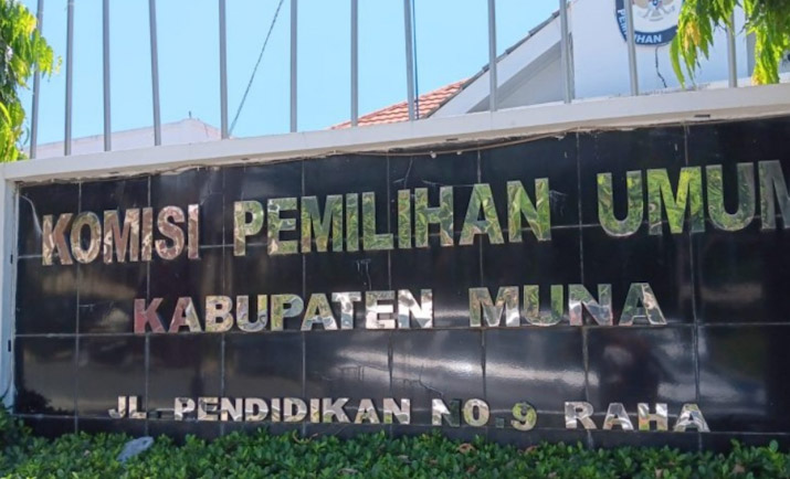 Kantor KPU Kabupaten Muna. Foto: Istimewa.