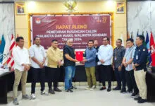 KPU Kendari Tetapkan Lima Paslon Wali Kota, Besok Jadwal Pencabutan Nomor Urut