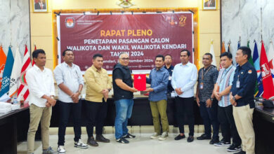 KPU Kendari Tetapkan Lima Paslon Wali Kota, Besok Jadwal Pencabutan Nomor Urut