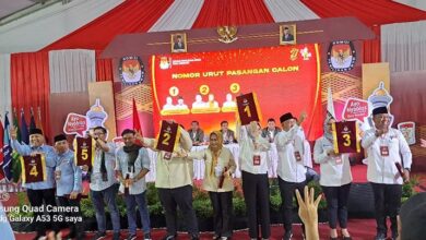 Lima Paslon Wali Kota Kendari Cabut Nomor Urut, Ini Hasilnya