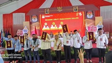 Lima Paslon Wali Kota Kendari Cabut Nomor Urut, Ini Hasilnya