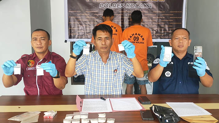 Dua Pemuda di Pomalaa Kolaka Diringkus Polisi Karena Miliki 137,19 Gram Sabu-Sabu