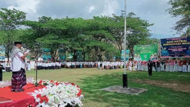 Ini Pesan Pj Bupati Mubar di Apel Gabungan Peringati Hari Santri