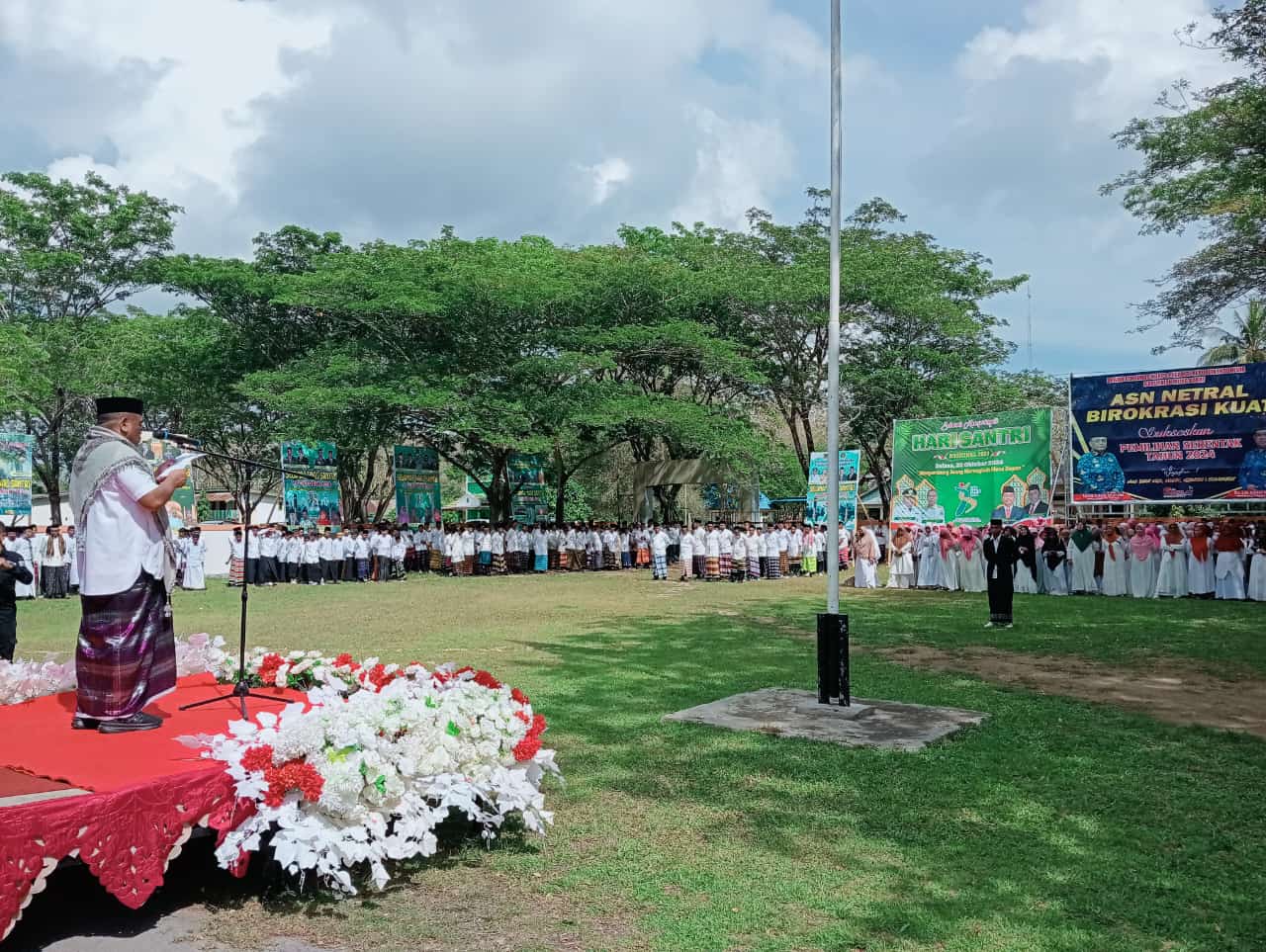 Ini Pesan Pj Bupati Mubar di Apel Gabungan Peringati Hari Santri