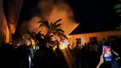 Rumah Lansia di Wamponiki Muna Ludes Terbakar