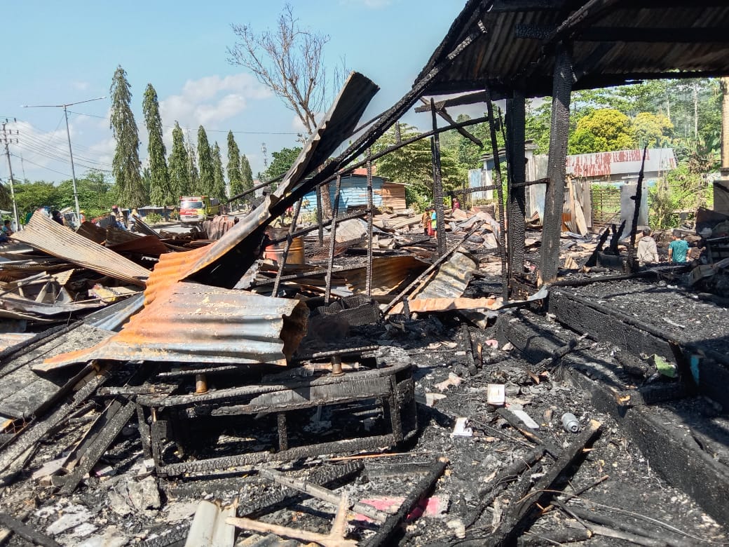 4 Kios di Pasar Rahabangga Konawe Terbakar, Kerugian Ditaksir Ratusan Juta