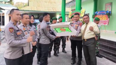 HUT ke-79 TNI, Polresta Kendari Beri Kejutan kepada Kodim 1417/Kendari