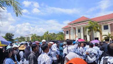 Aksi Solidaritas terhadap Supriyani, Ribuan Guru dan Masyarakat Geruduk PN Andoolo