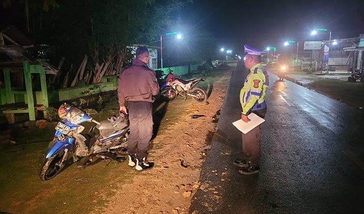 Tabrakan Motor Terjadi di Kontunaga Muna, Satu Korban Sempat Tak Sadarkan Diri