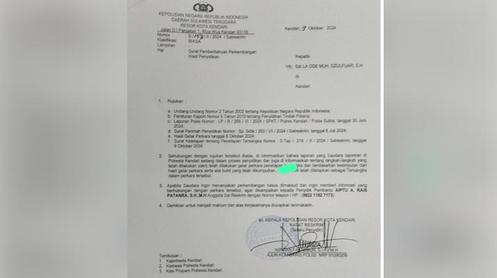 Anggota DPRD Kendari LA yang Baru Dilantik Ditetapkan Tersangka Dugaan Pemalsuan Dokumen