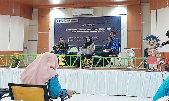 Mahasiswa Jurusan Pendidikan Ekonomi FKIP UHO Gelar Seminar Kewirausahaan