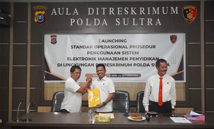 Ditreskrimum Polda Sultra Resmikan SOP Sistem Elektronik Manajemen Penyidikan Tindak Pidana