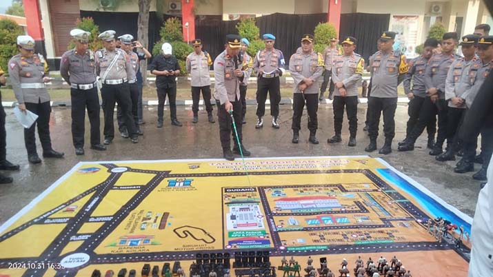 Polres Kolaka Gelar Tactical Floor Game Jelang Debat Pilgub Sultra Putaran Kedua