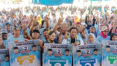 Kampanye Terbatas di Pulau Talaga Buteng, ASR-Hugua Paparkan 8 Program Unggulan