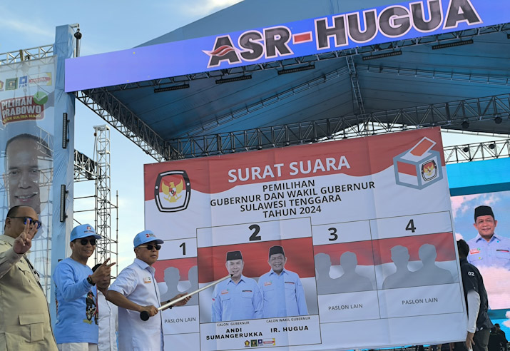 Gelar Kampanye Akbar, ASR-Hugua Ingatkan Masyarakat Sultra Jangan Salah Pilih