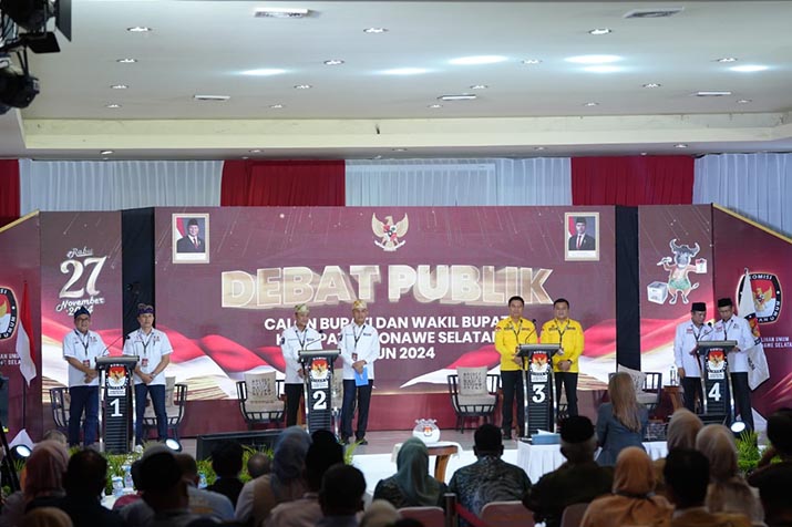 KPU Konawe Selatan Gelar Debat Publik Perdana Pilkada 2024