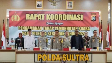 Bersama KPU dan Bawaslu, Polda Sultra Gelar Rakor Kesiapan Pengamanan Tahap Pemungutan Suara Pilkada Serentak 2024
