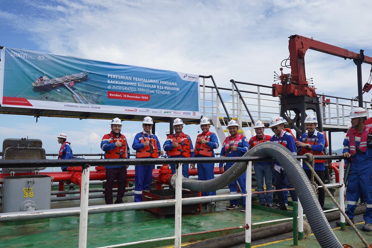 Pertamina Resmikan Jetty Kapal Industri Penyalur Perdana Biosolar B35 di Kendari