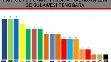 Demokrat, NasDem dan PBB, Jadi Partai Tertinggi Antarkan Delapan Cakada Sultra Menang Pilkada