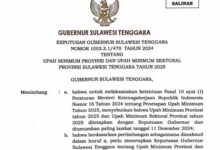 UMP Sultra Naik Rp187 Ribu pada 2025, Berlaku Mulai 1 Januari