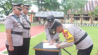 Sertijab Polres Muna, Kabag Log dan Tujuh Kapolsek Berganti