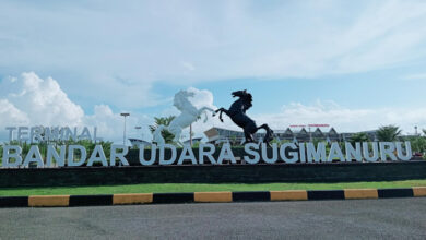 Bandara Sugimanuru Muna Barat. Keterangan. (La Ode Darlan/ Detiksultra.com)