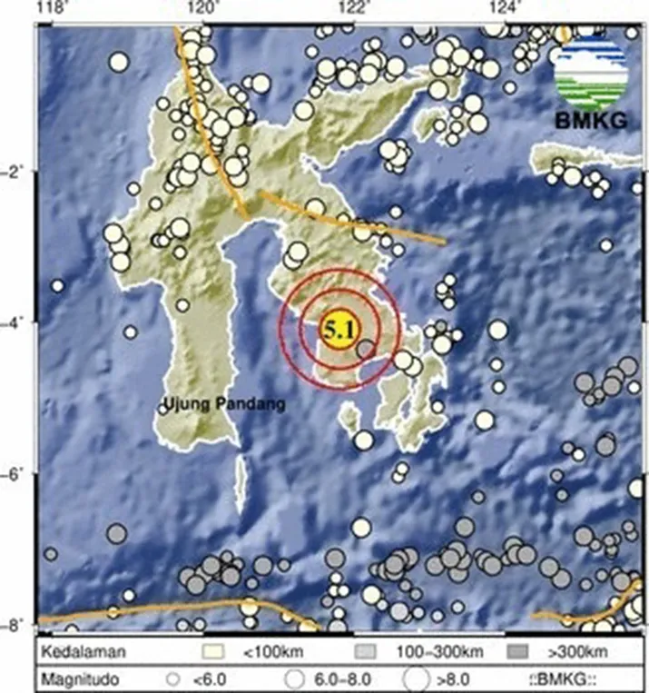 Kolaka Timur Kembali Diguncang Gempa 5,1 Magnitudo, BMKG Pastikan Tak Ada Potensi Tsunami