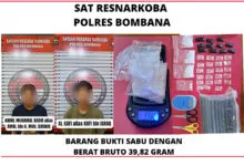 Dua Pemuda di Bombana Ditangkap Polisi karena Edarkan Sabu
