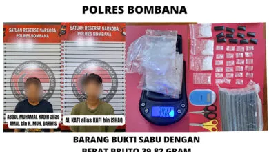 Dua Pemuda di Bombana Ditangkap Polisi karena Edarkan Sabu