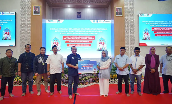 Buka Puasa Bersama dengan Anak Yatim, Pertamina Patra Niaga Regional Beri Santunan
