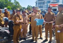 Gelar Apel Pemeriksaan, Wabup Konsel Temukan Sejumlah Kendaraan Dinas belum Bayar Pajak