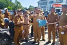 Gelar Apel Pemeriksaan, Wabup Konsel Temukan Sejumlah Kendaraan Dinas belum Bayar Pajak