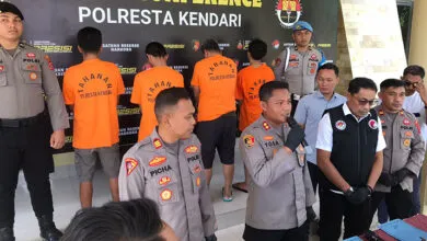 Polresta Kendari Ungkap Peredaran Sabu-Sabu 600 Gram, Empat Pelaku Diamankan