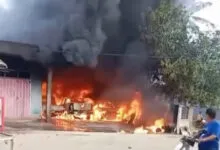 Rumah Anggota DPRD Sultra di Kolaka Timur Terbakar
