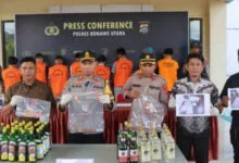 Polres Konawe Utara Ungkap Beragam Kasus Kriminal, 8 Tersangka Diamankan