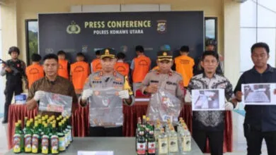 Polres Konawe Utara Ungkap Beragam Kasus Kriminal, 8 Tersangka Diamankan