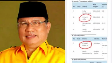 BKSDA Rilis 13 IUP Tanpa Izin Lintas Konservasi TWAL, Salah Satunya Milik Politisi Golkar Herry Asiku