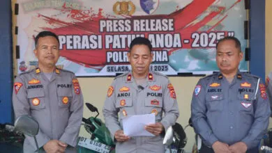 Operasi Patuh Anoa 2025, Polres Muna Temukan 303 Pelanggaran Lalu Lintas