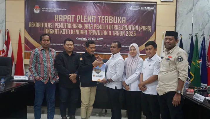 Pleno PDPB KPU Kendari: 2.519 Pemilih Baru Tercatat pada Triwulan II 2025